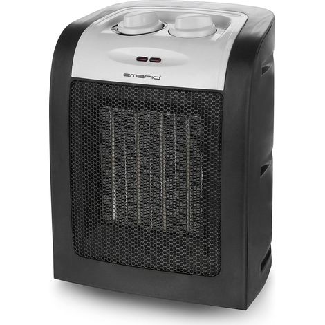 Emerio FH-106145 - Termoventilatore in ceramica, 1800 W, due livelli di potenza, funzionamento a risparmio energetico grazie all'elemento riscaldante PTC (ceramica), termostato, con interruttore di (1/5)