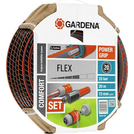 Gardena 18034-20 Comfort Flex tubo Gris/Naranja plástico 30 x 30 x 30 cm (1/4)