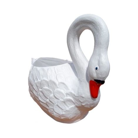 Vaso da fiori rotondo in plastica nera 40x16 cm (1/4)