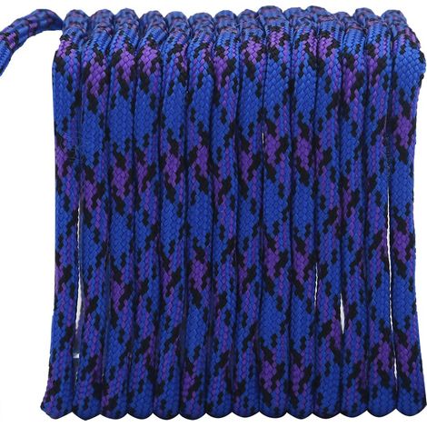 Corde de parachute multifonctionnelle 550 MIL Spec 9 brins, 31 m (camouflage océan) (1/3)
