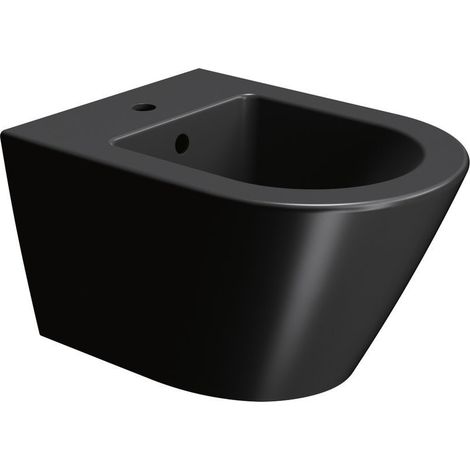 Bidet suspendu KUBE X 36x50cm, noir mat (1/2)