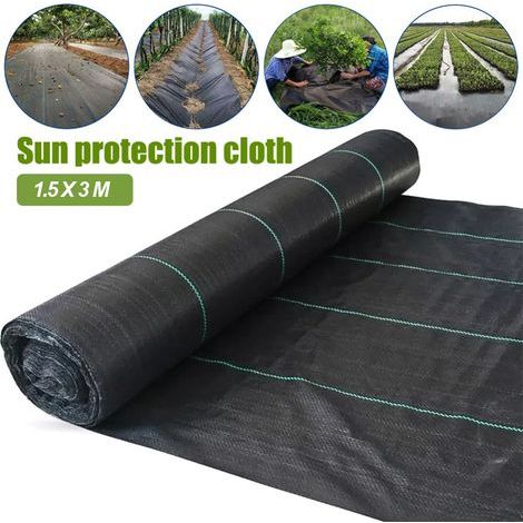Tapis de jardinage en tissu Anti-mauvaises herbes, tissu de désherbage pour pelouse extérieure et paysage (1/5)