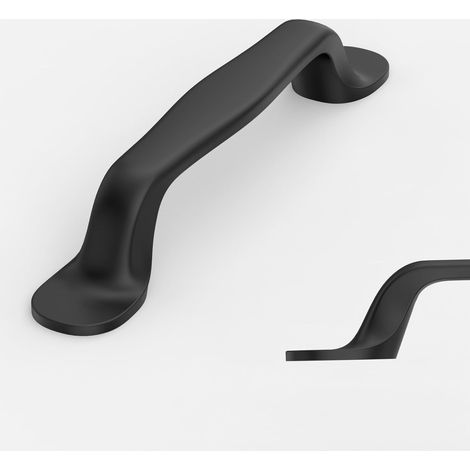 10 Pièces Poignee de Meuble Noir Cuisine Entraxe 192mm Poignées pour Placards Poignet de Porte Cuisine UK0080 (1/5)
