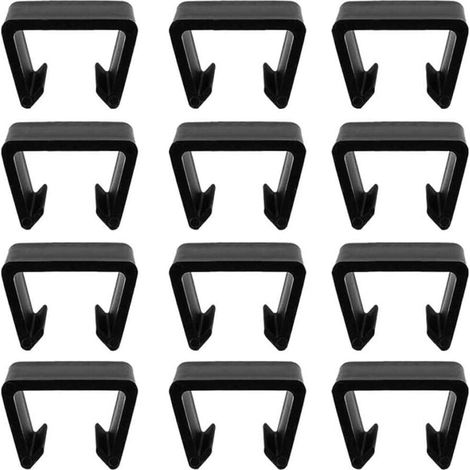 12 Stück Terrassenmöbelclips, 6,5 cm große Kunststoff-Sofaclips für den Außenbereich, robuste Befestigungselemente für Rattanmöbel, Verbindungsstücke für Gartenstühle und Sofas aus Rattan (1/4)