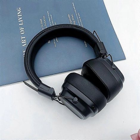 Casque sans fil Bluetooth MAJOR IV Luminous avec basses profondes et microphone multifonction, marron (1/5)