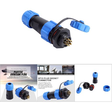 IP67 wasserdichter Kunststoff-Steckverbinder SP13 mit 6 Pins (6 Pins) (1/5)