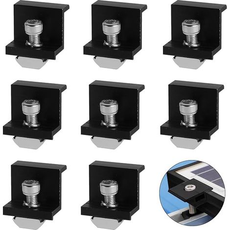8 x 30mm Solar Panel Brackets for Camper Van Flat Roof (1/5)