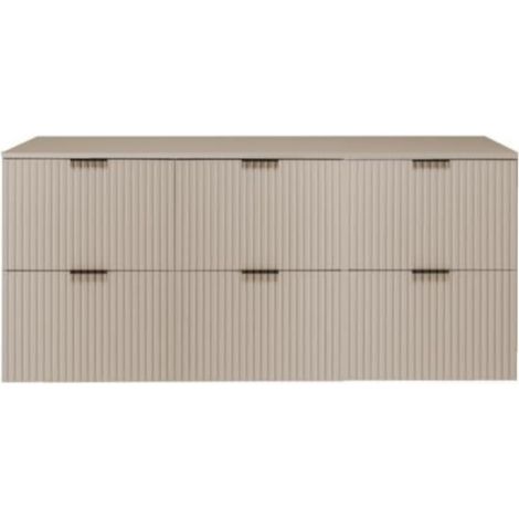 Mobile lavabo, Cashmere + maniglia nera, 180(2 x 80 + 20) x 57 x 46 cm + Piano (1/5)