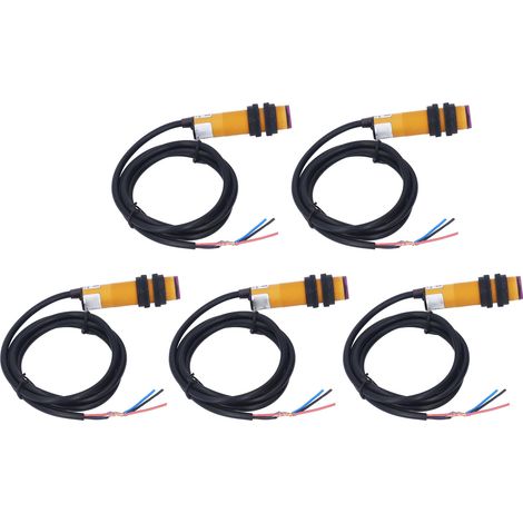 5 Stück Infrarot-Lichtschrankenschalter NPN, normalerweise geschlossen, Erfassungsbereich 5 bis 30 cm, Lichtschrankensensor, DC 10–36 V (1/5)