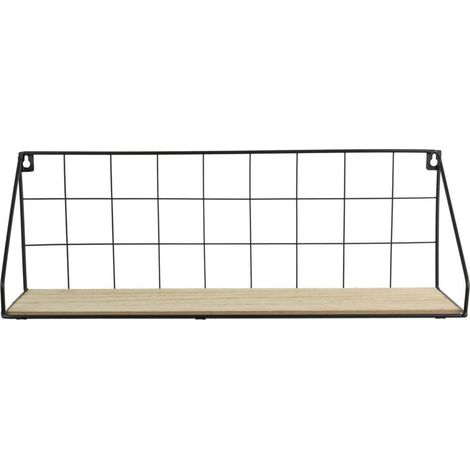Étagère Murale Rectangulaire Bois Métal - PARIK