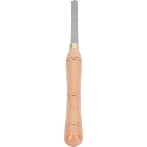 Outil de tour à bois HSS ciseau à bois manche hêtre ergonomique confortable ciseau tournage triangle oblique 1 pc + couvre-lame (1/5)