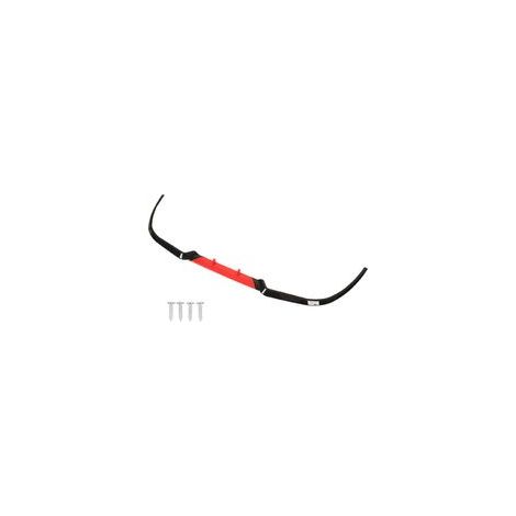 Separador de labio del parachoques delantero resistente a impactos, 114 cm, repuesto para Seat León, rojo (1/4)