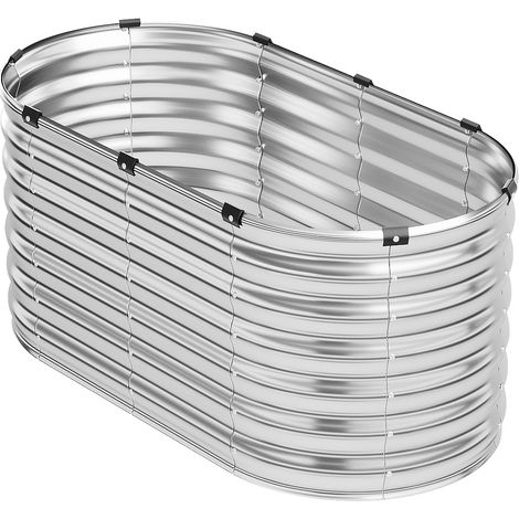 Mophorn Cuenco de champú portátil de metal Rais, altura y ángulo ajustables, con manguera de drenaje, cantero de jardín ennegrecido, jardinera galvanizada para exteriores de 4 x 2 x 2 pies