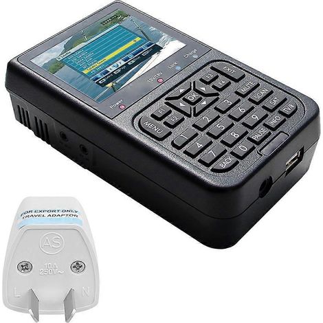 Digitaler DVB-S-Signalfinder mit 3,5-Zoll-LCD-Bildschirm, FTA-Empfänger für die Anzeige, AU-Stecker. Ideal für Satellitenempfang.