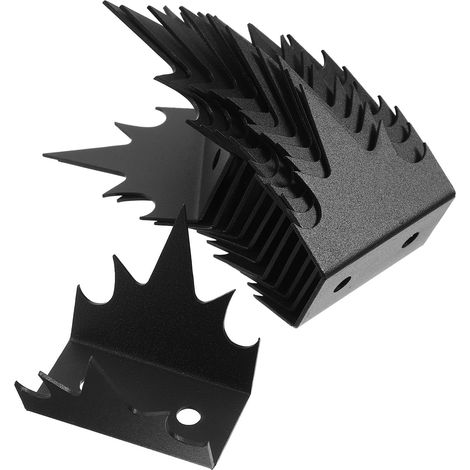 Pics de Protection Anti-escalade en Métal Noir pour Clôture de Jardin, Résistants aux Intempéries, Lot de 12 Set de Set de Piquets Décoratifs pour Sécurité Extérieure (1/5)