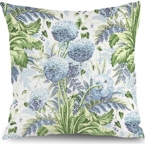 Housse de coussin floral papillon printemps été, décoration canapé,45×45cm (1/5)