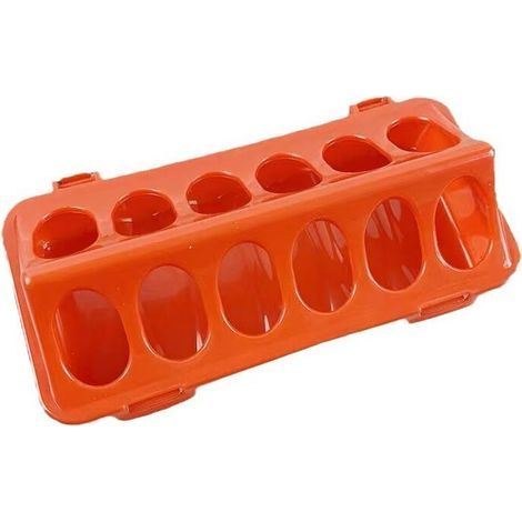 Mangeoire longue pour poulets, canards et oies , mangeoire 12 trous (1/3)