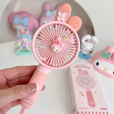 Ventilateur portable Sanrio mignon et mignon, USB, super silencieux, puissant, idéal pour l'été, parfait pour les étudiants et les enfants. (1/5)