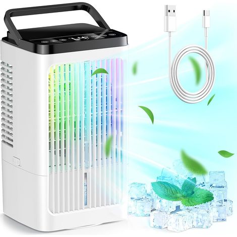 Support de refroidissement portable pour ordinateur portable avec 8 angles d'inclinaison et LED colorées, support pliable pour ordinateur portable