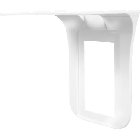 Étagère murale blanche pour prises électriques, sans perçage, design simple en ABS une organisation (1/5)