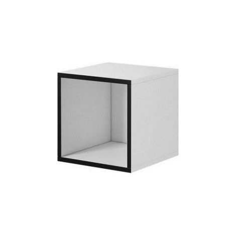 Estantería Cama FURNITURE ROCO - Blanco/Negro, Mueble de Pared y de Suelo