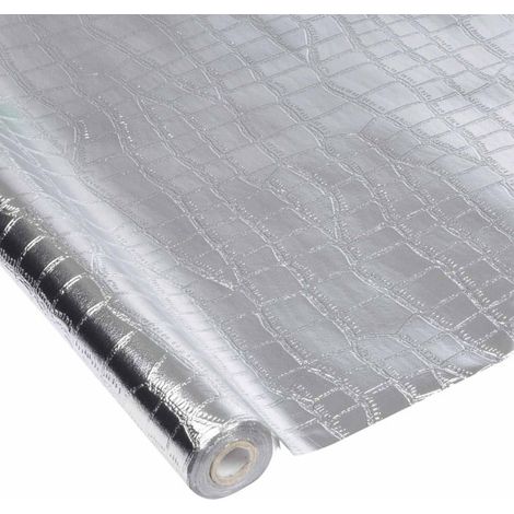 Nappe Plastique "Effet Peau de Crocodile" 1,20x5m Argent