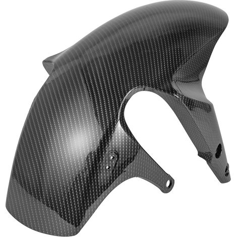 Parafango anteriore, in resistente plastica ABS, facile da installare, effetto fibra di carbonio. (1/2)