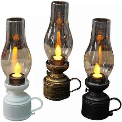 Lampe à pétrole vintage à LED, bougie oscillante électronique, lumière décorative LED (1/5)