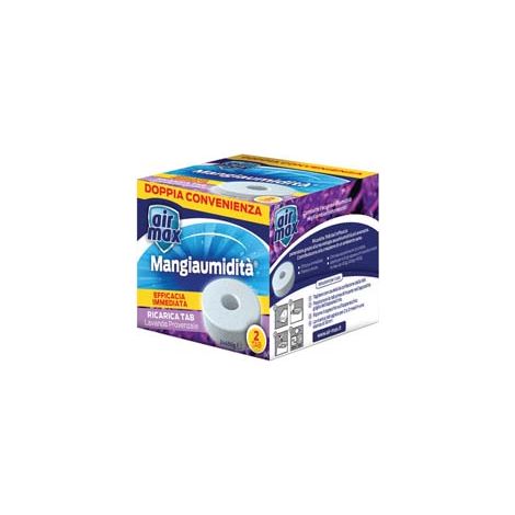 AIRMAX ASSORBIUMIDITA' RICARICA TAB LAVANDA- - 2 ricariche 450 gr. ciascuna - 3 pezzi AIRMAX