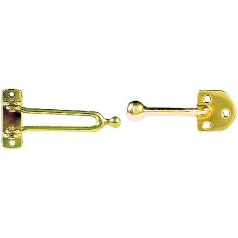 Gancio di sicurezza per porte 130x65 mm - ottone lucido conf. da 2 pz