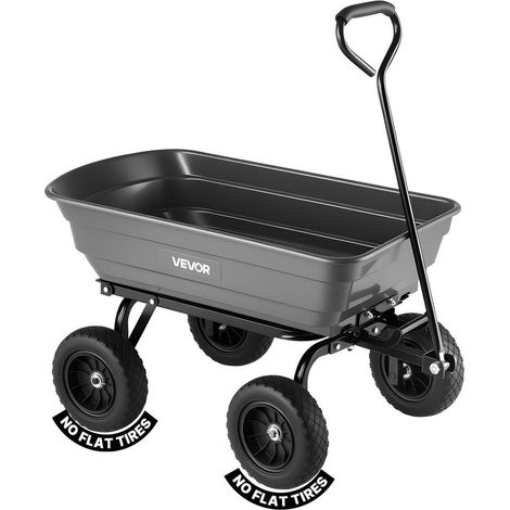 Capacité 272 kg Transport sans Effort Chariot de Jardin Basculant pour Bois Terre Plantes Châssis en Fer (1/5)