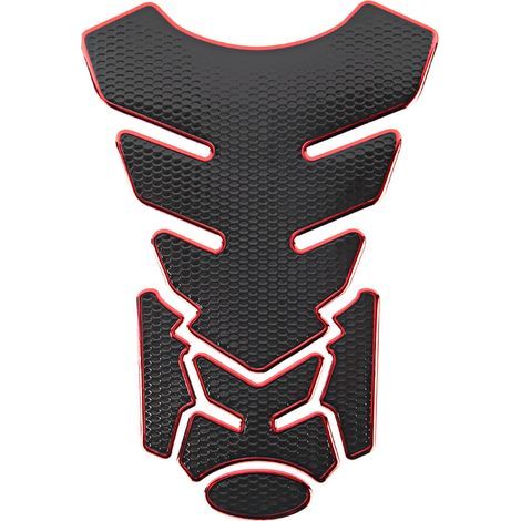 3D-Motorrad-Tankaufkleber, Dekoration, geeignet für Ölaufkleber, gut sichtbarer Motorradaufkleber (roter und schwarzer Rand). (1/5)