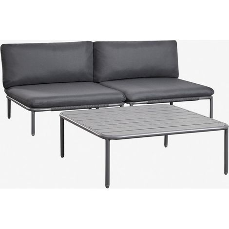 Set da giardino con divano componibile in 2 pezzi e tavolino Roubly SKLUM (1/5)
