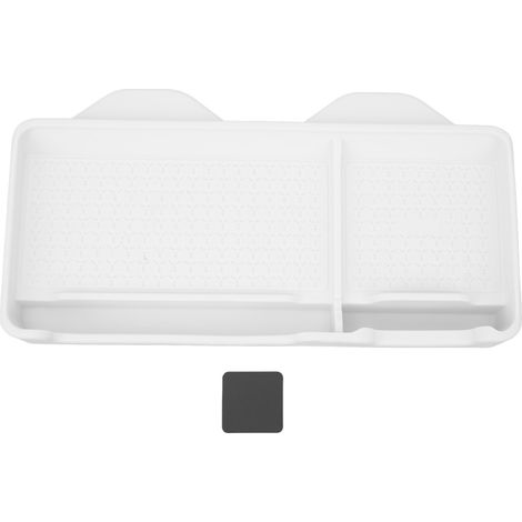 Rangee de rangement pour tableau de bord voiture, organiseur multifonction en silicone avec aimant caché, compatible Tesla Model 3 ou Y, blanc (1/5)