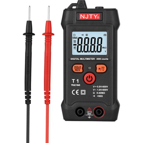 T1 Digitalmultimeter mit Hintergrundbeleuchtung, Multifunktions-Spannungsprüfer