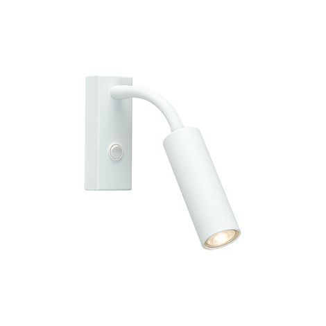 Cato Flexi Arm Liseuse Flat White, Switch On Wall Title 1x GU10