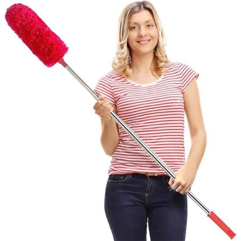 Plumeau - Manche Telescopique 76 2 A 254 Cm - Pour Nettoyage Plafond Stores Et Plinthes - 1 Unite (1/5)
