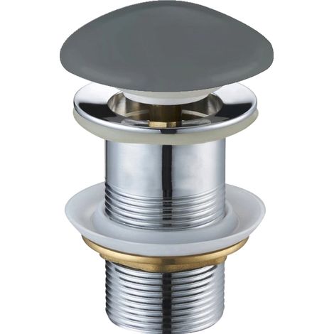 Mexen tappo clic-clac rotondo, ceramica opaca grigio scuro - 79910-71 (1/2)