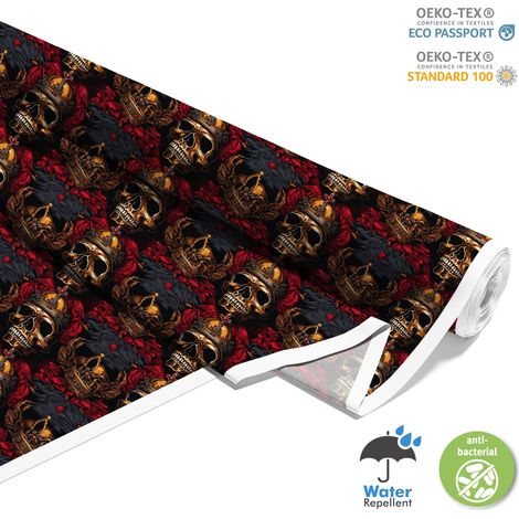TESSUTI DECORATIVI PER ESTERNI OXFORD - Motivo Teschio I DX4018 (1/5)