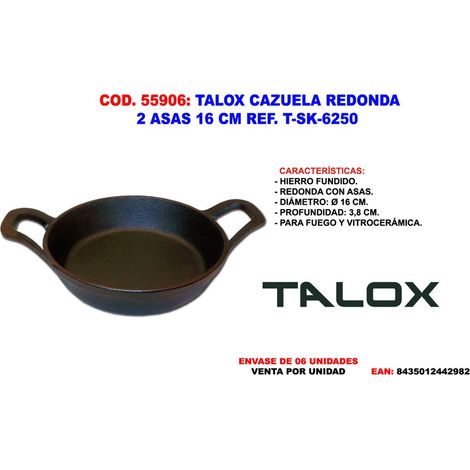 Cocotte ronde TALOX 2 anses Ø16x4cm