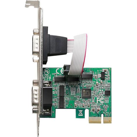 Carte d'extension série PCIe 2 ports vers adaptateur de port RS-232 industriel (puce AX99100) (1/4)