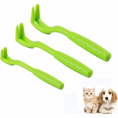 Crochet Tiques,3 Pièces Tire Tique,Pince a Tique Plastique,pour Chiens Chats Efficace Tick Removal Tool (1/5)