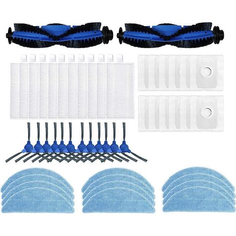 Accessoires et pièces de rechange pour balai serpillière 2290 Ultra 05661 : brosse latérale principale, filtre HEPA, chiffon, sac à poussière. (1/5)