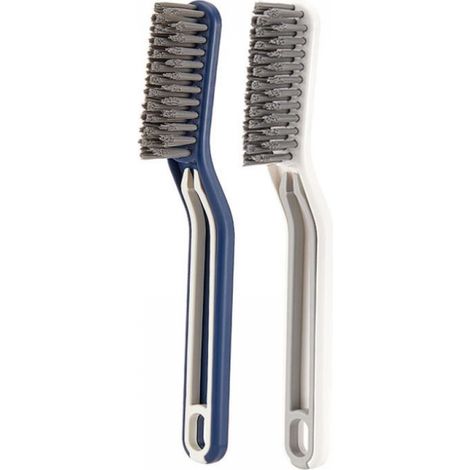 2-in-1 Multifunktionsbürste, 2-teilige Badezimmer-Eckbürste, Reinigungsbürste mit Clip (1/5)