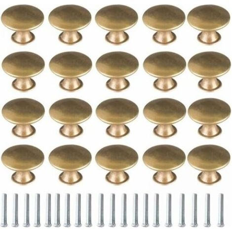 20 Vintage Brass Cabinet Knobs, Drawer Door Handles, Furniture Handles, Vintage Furniture Pulls, Drawer Pulls, Wardrobe, Kitchen Cabinet Handles, FLITI (1/4)