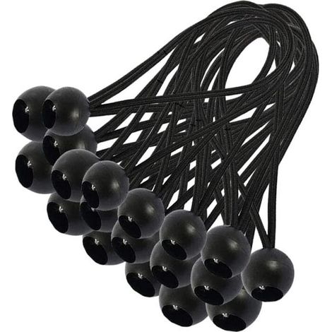 30 Stück Bungee-Seil, Planen-Bungee-Seil, Bungee-Seil, Bungee-Seil für Pavillon, Plane, Camping, Zelt, Vorhänge, Verlängerungskabelbaum (150 mm) (1/5)