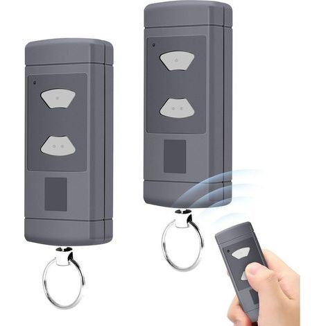 Télécommande portative pour porte de garage Hörmann HS2-40, HS4-40, HSE2-40, HSE4-40, HSE4-40, HSM2-40, HSM4-40, Duplicateur de télécommande compatible avec les touches Hörmann grises (1/5)