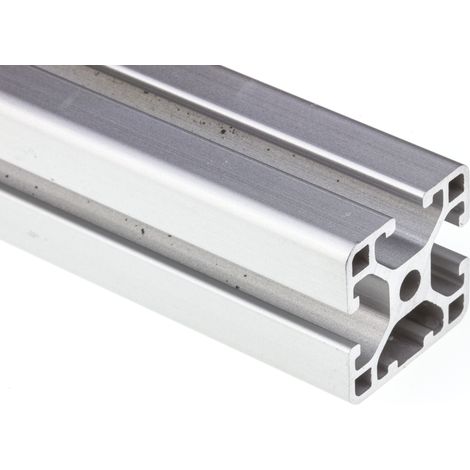 Rs Pro – Profilé aluminium 30 x 30 mm – Longueur 2000 mm – Système 2S – 3 rainures de 6 mm pour assemblage solide (1/2)