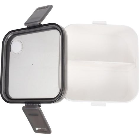 Boîte à lunch bento portable en plastique blanc, de (1/5)