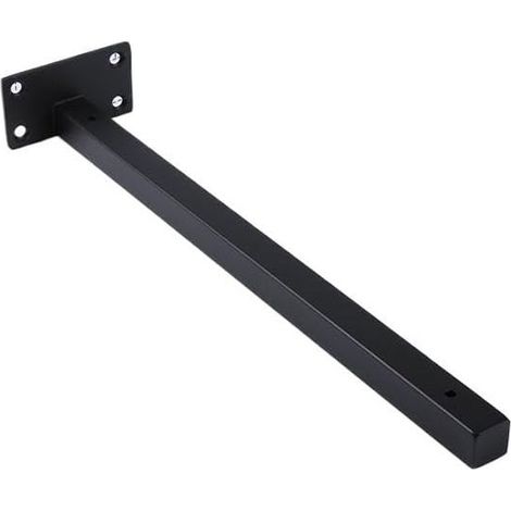 Support en T noir pour étagères, supports cachés robustes pour planches de bois, Supports de suspension pour étagère aveugle, support mural 12 pouces, paquet de 2 (1/3)